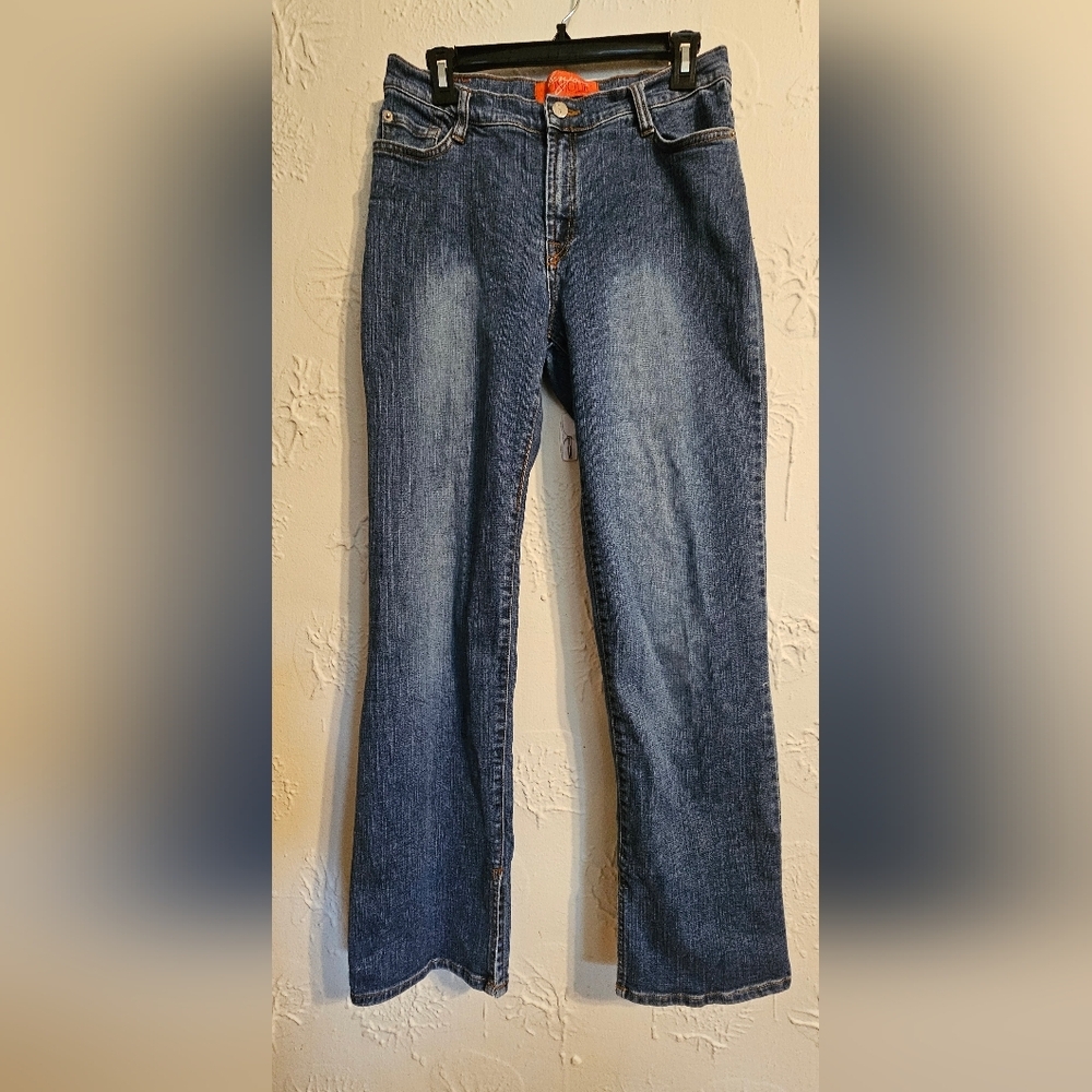 Bonjour Vintage Jeans Dark Blue Straight Leg Size 10